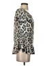 Assorted Brands Animal Print Gray Short Sleeve Top Size S - photo 4