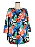 IMAN Teal 3/4 Sleeve Blouse Size M - photo 1