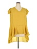 Cato Yellow Short Sleeve Blouse Size 24W - photo 1