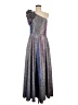 Xscape Metallic Silver Cocktail Dress Size 8 (petite) - photo 1