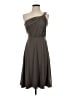 Ann Taylor Solid Gray Tan Cocktail Dress Size 0 - photo 1