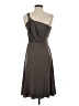 Ann Taylor Solid Gray Tan Cocktail Dress Size 0 - photo 2