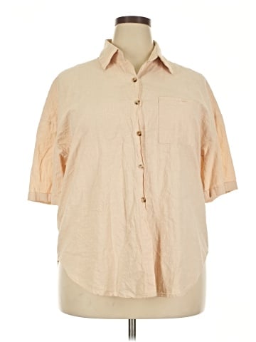 HOTOUCH 3/4 Sleeve Button-Down Shirt (view 1)