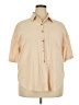 HOTOUCH 100% Cotton Solid Tan 3/4 Sleeve Button-Down Shirt Size XXL - photo 1