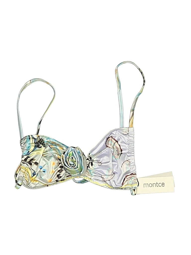 Montce Swimsuit Top Ivory Paisley Pattern Swimwear - New - Size Medium