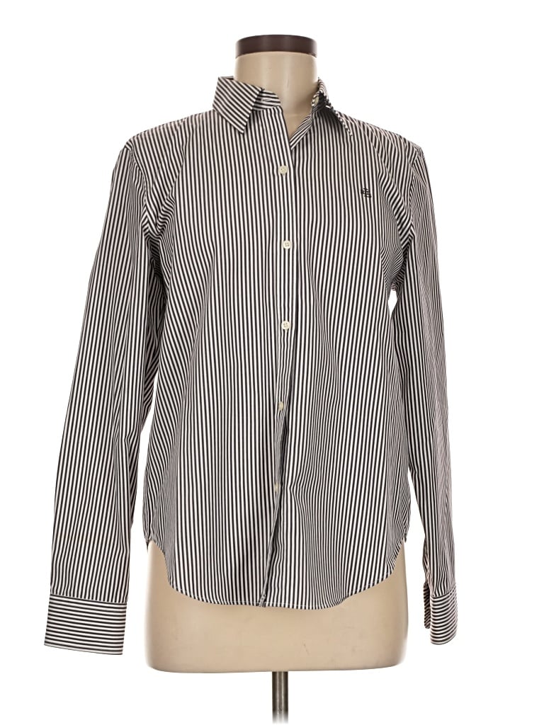 Pre-owned Polo Ralph Lauren Long Sleeve Button Down Shirt In Gray