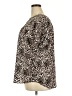 Buffalo by David Bitton 100% Polyester Animal Print Brown Short Sleeve Blouse Size XXL - photo 5
