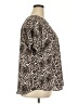 Buffalo by David Bitton 100% Polyester Animal Print Brown Short Sleeve Blouse Size XXL - photo 4