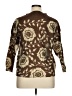 Shein Curve 100% Polyester Floral Brown Pullover Sweater Size 0X - photo 2