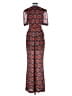 Saloni 100% Silk Graphic Red Jumpsuit Size 0 - photo 2