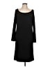 Moda International Solid Black Casual Dress Size L - photo 1