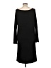 Moda International Solid Black Casual Dress Size L - photo 2