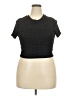Love Sense Black Short Sleeve Top Size 2X - photo 1