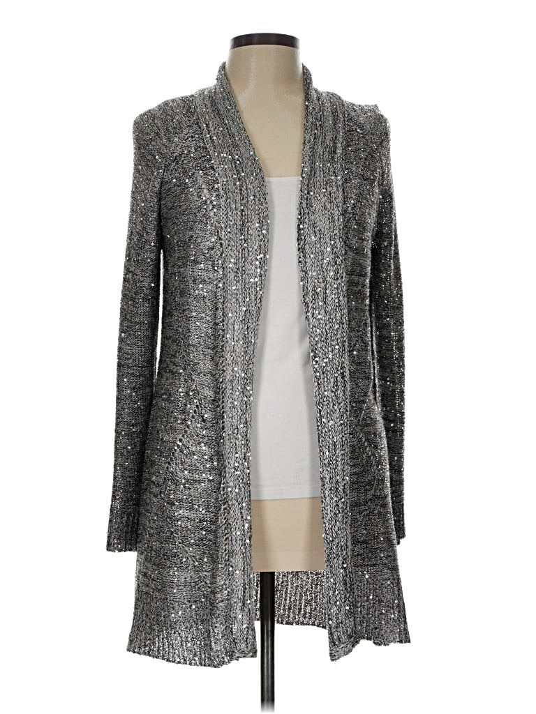 Pre-owned Belldini Cardigan Sweater In Silver
