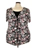 CJ Laing Black Short Sleeve Blouse Size 3X - photo 1