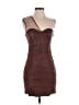 Missguided 100% Polyurethane Brown Cocktail Dress Size 4 - photo 1