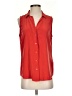 Equipment Red Sleeveless Button-Down Shirt Size S - photo 1
