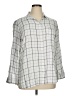 Old Navy 100% Rayon Gray 3/4 Sleeve Button-Down Shirt Size XL - photo 1