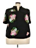 Cato Floral Black Short Sleeve Blouse Size 22 - 24 - photo 1