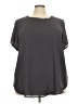 Torrid 100% Polyester Gray Short Sleeve Blouse Size 3X Plus (3) - photo 1