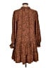 Nine West 100% Polyester Animal Print Brown Casual Dress Size M - photo 2