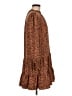Nine West 100% Polyester Animal Print Brown Casual Dress Size M - photo 4