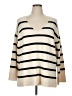 Vero Moda Stripes Ivory Pullover Sweater Size 1X - photo 1
