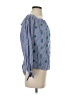 J.Crew 100% Cotton Blue 3/4 Sleeve Blouse Size 4 - photo 4