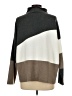 French Connection Color Block Gray Brown Turtleneck Sweater Size L - photo 2