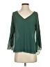 Naked Zebra 100% Polyester Green 3/4 Sleeve Blouse Size S - photo 1