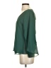 Naked Zebra 100% Polyester Green 3/4 Sleeve Blouse Size S - photo 5