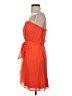Express 100% Polyester Orange Cocktail Dress Size 4 - photo 5