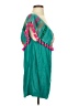 Unbranded Aztec Or Tribal Print Solid Tropical Teal Casual Dress Size S (estimated) - photo 4