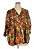 Gibson 100% Polyester Orange 3/4 Sleeve Blouse Size 1X - photo 1