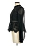 Self-Portrait 100% Polyester Black Long Sleeve Blouse Size 4 - photo 5