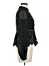 Self-Portrait 100% Polyester Black Long Sleeve Blouse Size 4 - photo 4