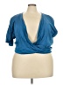 DIARRABLU 100% Lyocell Blue Short Sleeve Top Size 2X - photo 1
