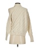 Zara Chevron-herringbone Ivory Turtleneck Sweater Size S - photo 2