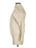 Zara Chevron-herringbone Ivory Turtleneck Sweater Size S - photo 5