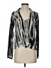 Gypsy 05 Gray Long Sleeve Silk Top Size XS - photo 1