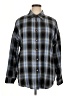 Fantaslook 100% Polyester Plaid Blue Long Sleeve Blouse Size XL - photo 1