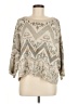Free People Chevron-herringbone Tan Ivory Pullover Sweater Size M - photo 1