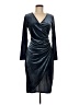 Huhot Metallic Blue Cocktail Dress Size M - photo 1