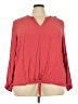 J.Jill 100% Rayon Red Long Sleeve Blouse Size 3X - photo 1