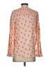Hinge 100% Viscose Pink Long Sleeve Blouse Size XS - photo 2
