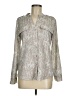 Calvin Klein 100% Polyester Tweed Silver Long Sleeve Blouse Size M (estimated) - photo 1