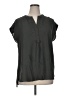 Pleione 100% Polyester Gray Short Sleeve Blouse Size XL - photo 1