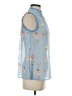 Who What Wear 100% Polyester Blue Sleeveless Blouse Size XS - photo 4