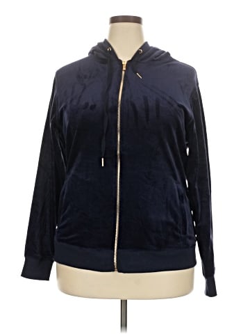 White Mark Zip Up Hoodie (view 1)