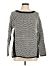 Ann Taylor LOFT Houndstooth Black Pullover Sweater Size M - photo 1